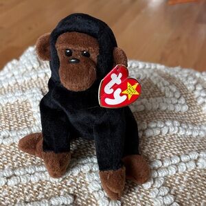 Ty Plush Monkey in Black and Brown